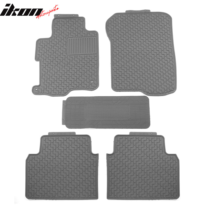 Fits 08-12 Honda Accord 4DR Latex Floor Mats All Weather Car Carpet Liner