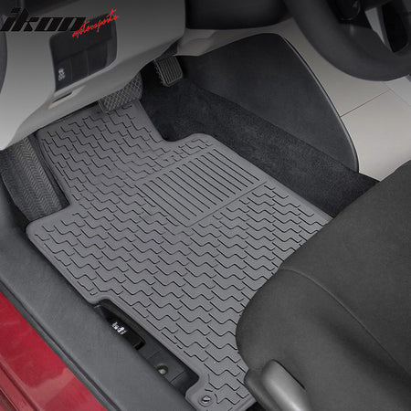 Fits 08-12 Honda Accord 4DR Latex Floor Mats All Weather Car Carpet Liner