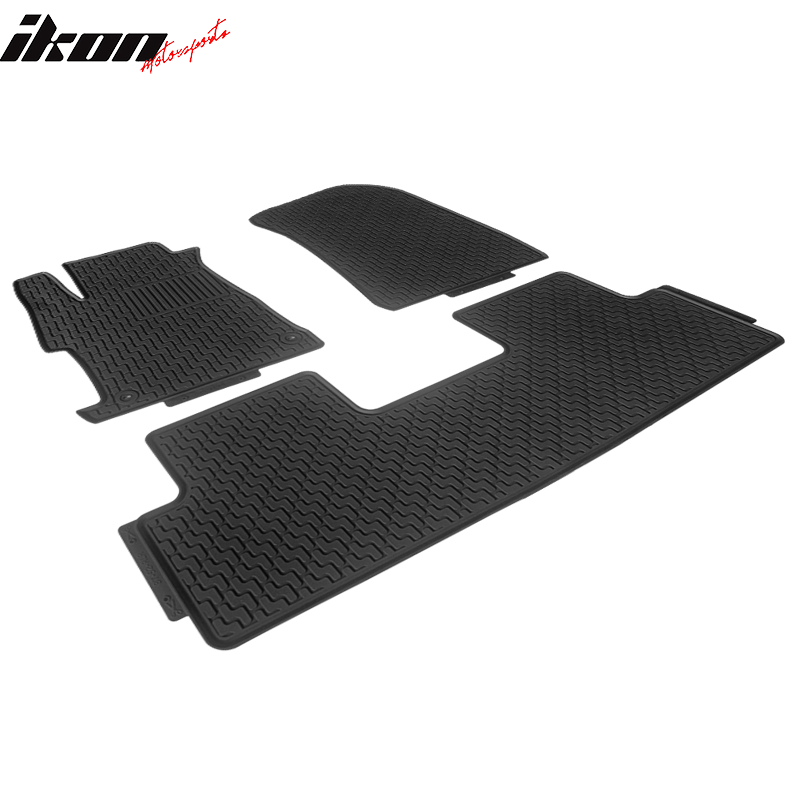 Fits 12-15 Civic Sedan Heavy Duty Latex Floor Mats Front & Second Row