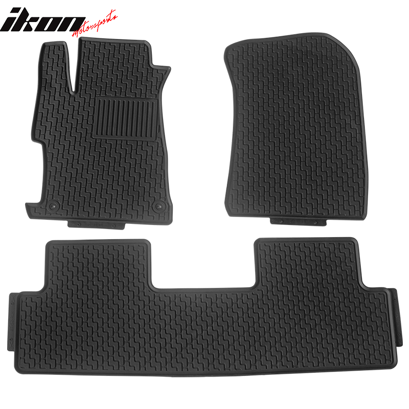 Fits 12-15 Civic Sedan Heavy Duty Latex Floor Mats Front & Second Row