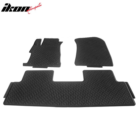 Floor Mats Compatible With 2012-2015 Honda Civic Sedan, Latex Rubber Carpets By IKON MOTORSPORTS