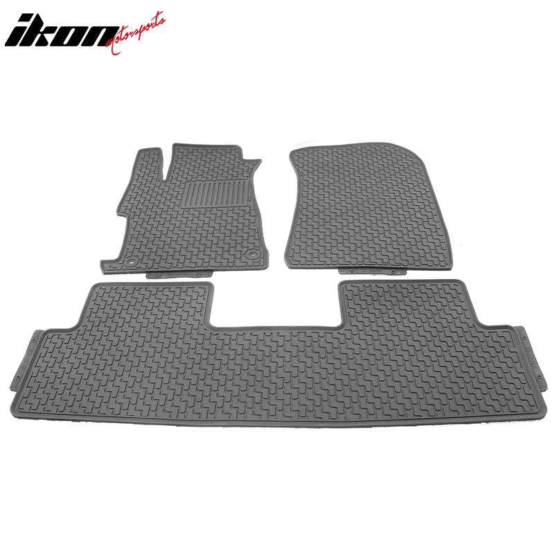 Fits 12-15 Civic Sedan Heavy Duty Latex Floor Mats Front & Second Row