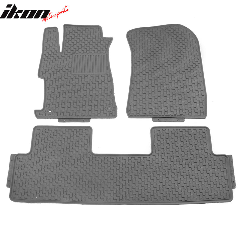 Fits 12-15 Civic Sedan Heavy Duty Latex Floor Mats Front & Second Row