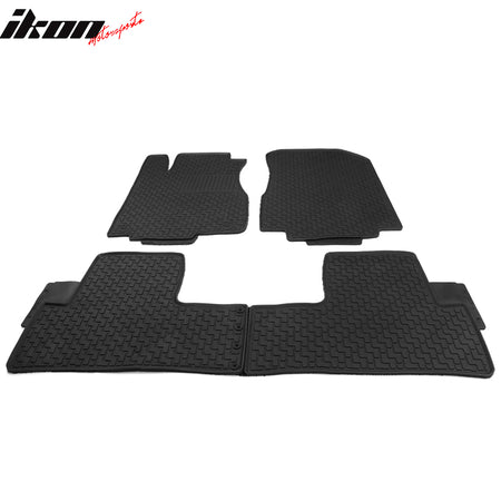 Fits 12-16 Honda CR-V CRV Heavy Duty Black Latex Floor Mats Front & Second Row