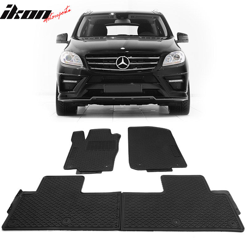 Car Floor Mat for 2012-15 Benz W166 ML Series 2016-2019 GLE Black 3PCS
