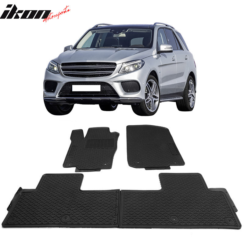 Car Floor Mat for 2012-15 Benz W166 ML Series 2016-2019 GLE Black 3PCS