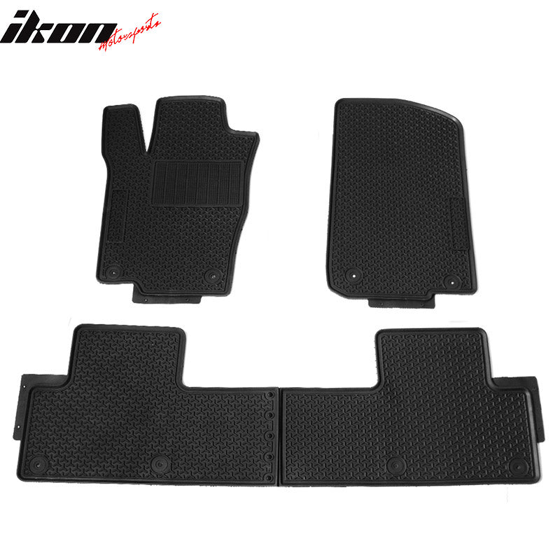 Custom Fit Floor Mats Compatible With Benz 2012-2015 W166 ML Series 2016-2019 GLE Class, Latex Rubber All Seasons Weather Interior Carpet Black By IKON MOTORSPORTS