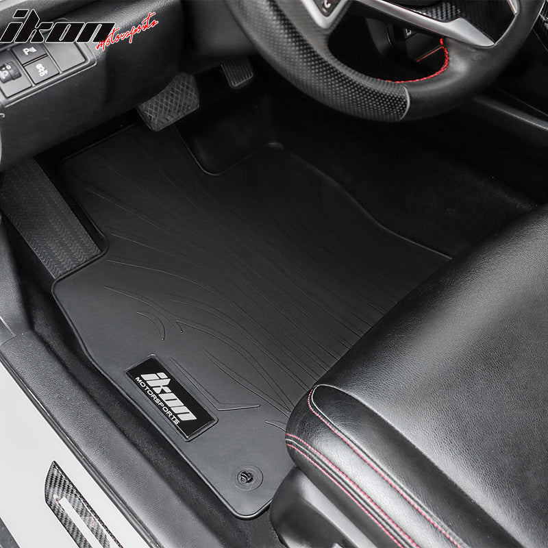 Fits 16-21 Honda Civic Latex Car Floor Mats Liner All Weather Carpets 5PC