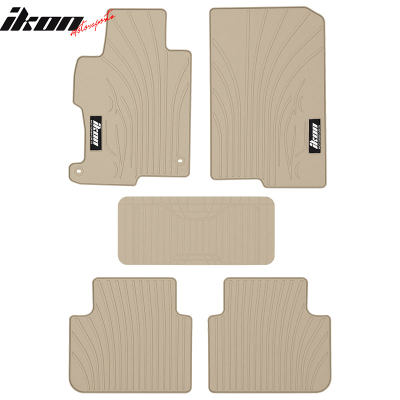 Floor Mats Compatible With 2013-2017 Honda Accord Sedan, Factory Fitment Carpet Front & Rear 4PC Nylon by IKON MOTORSPORTS, 2014 2015 2016