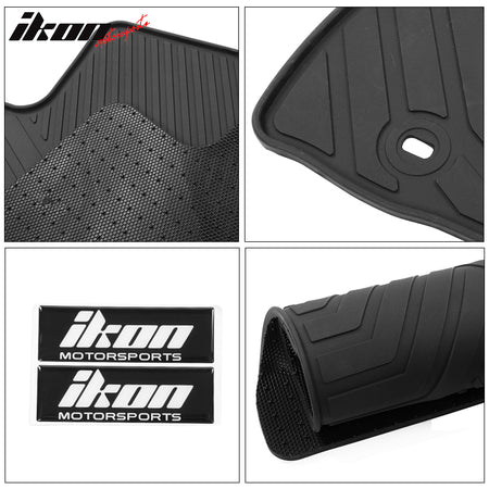 Fits 11-14 Toyota Tacoma Extended Cab Latex Floor Mats All Weather Carpets Black