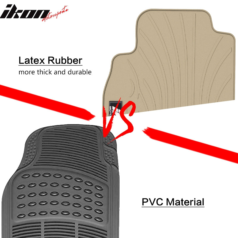 Fits 08-16 Chevy Cruze Custom Fit Latex Rubber Car Floor Mats Liner 5PCS - Beige