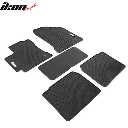 For 14-19 Toyota Corolla Latex Car Floor Mats Liner All Weather Black Carpet 5PC