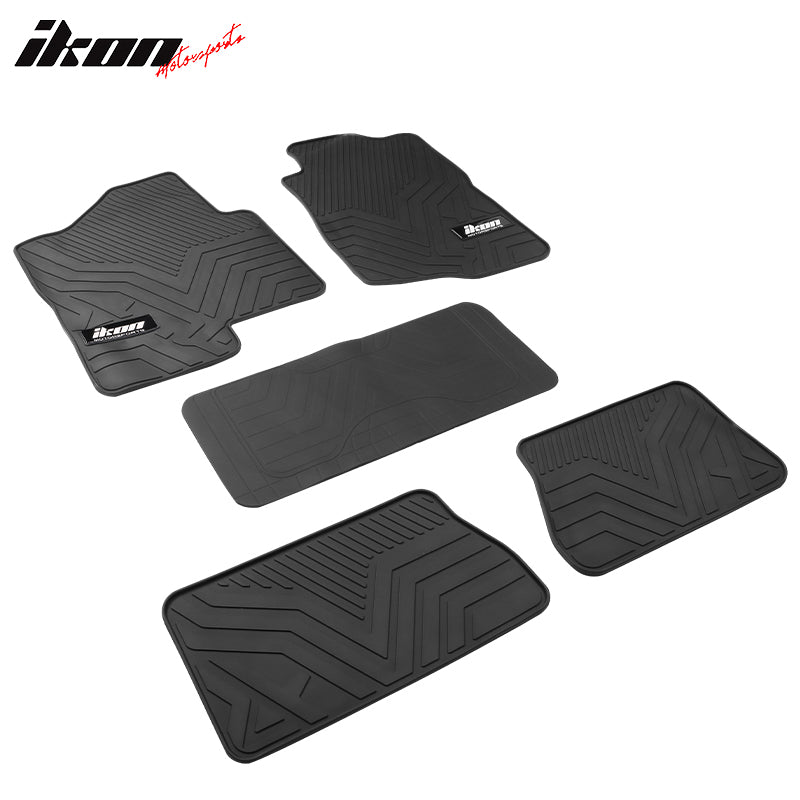 Fits 07-13 Chevy Silverado Latex Floor Mats Liner All Weather Carpets 5PC