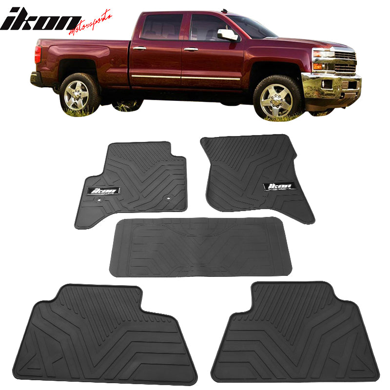 Fits 14-18 Chevy Silverado Sierra Tahoe Yukon Floor Mats Carpets 4PC Black