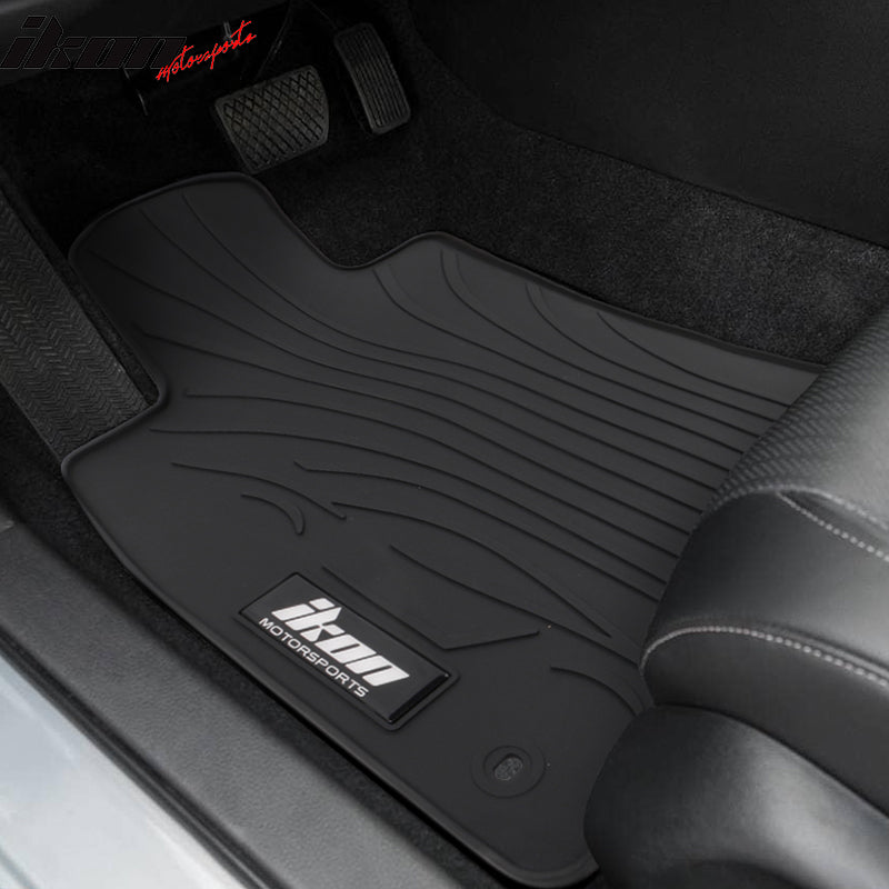 Fits 22-24 Honda Civic/Acura Integra Latex Floor Mats All Weather Black Carpets