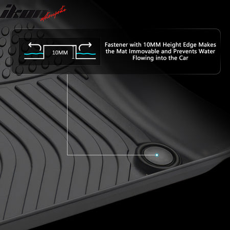 Fits 16-20 Audi A3 & S3 Sedan TPE All Weather Waterproof 3D Floor Mats Carpets