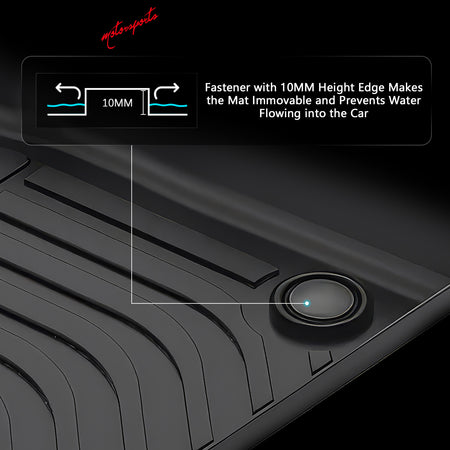 Fits 25-26 Audi Q6 SQ6 e-tron TPE All Weather 3D Floor Mats Cargo Liner Carpets