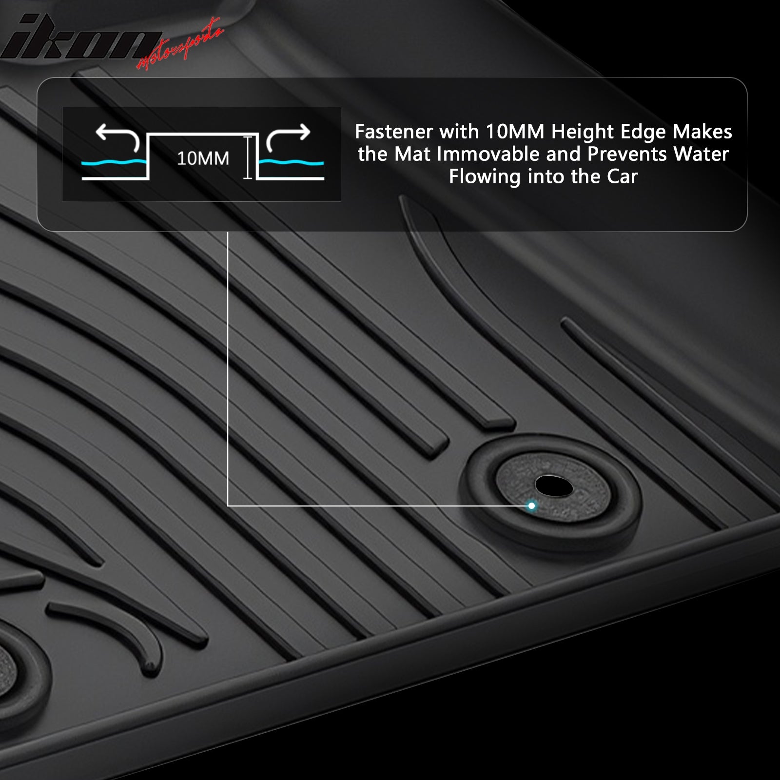 Fits 18-26 Alfa Romeo Stelvio Anti-Slip Floor Mats All Weather TPE Carpets 3PCS