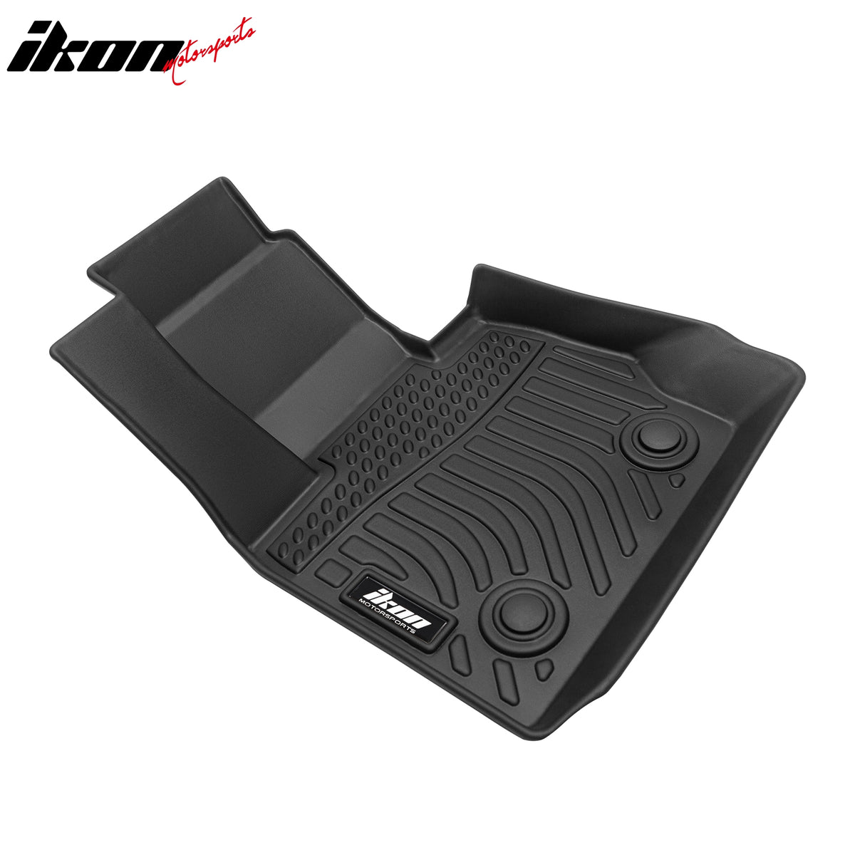 IKON MOTORSPORTS 3D TPE Floor Mats, Compatible with 2011-2017 BMW X3 F25 2015-2018 BMW X4 F26, All Weather Waterproof Anti-Slip Floor Liners, Front & 2nd Row Full Set Car Interior Accessories, Black