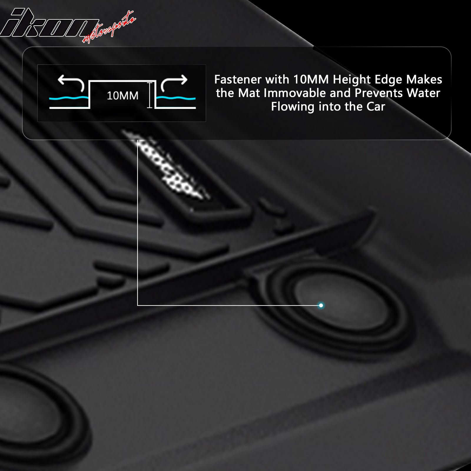 Fits 12-18 BMW 3-Series Sedan F30 AWD All Weather 3D IKON Floor Mats Carpets TPE