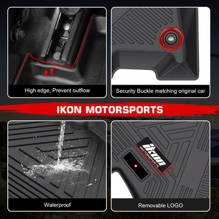 Fits 13-17 Honda Accord Sedan Anti-Slip Floor Mats All Weather TPE Carpets 3PCS