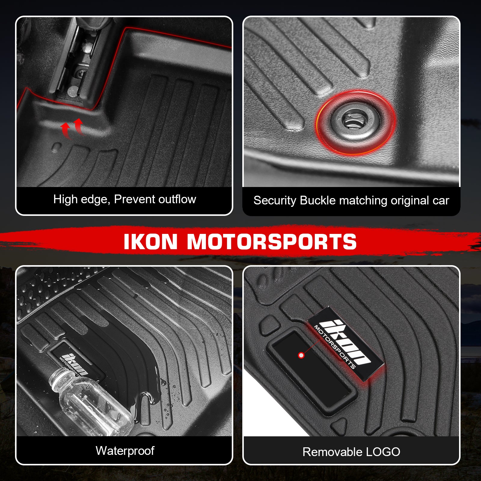 Fits 19-26 Acura RDX 5 Seats All Weather 3D Molded Floor Mats TPE Carpets 3PCS