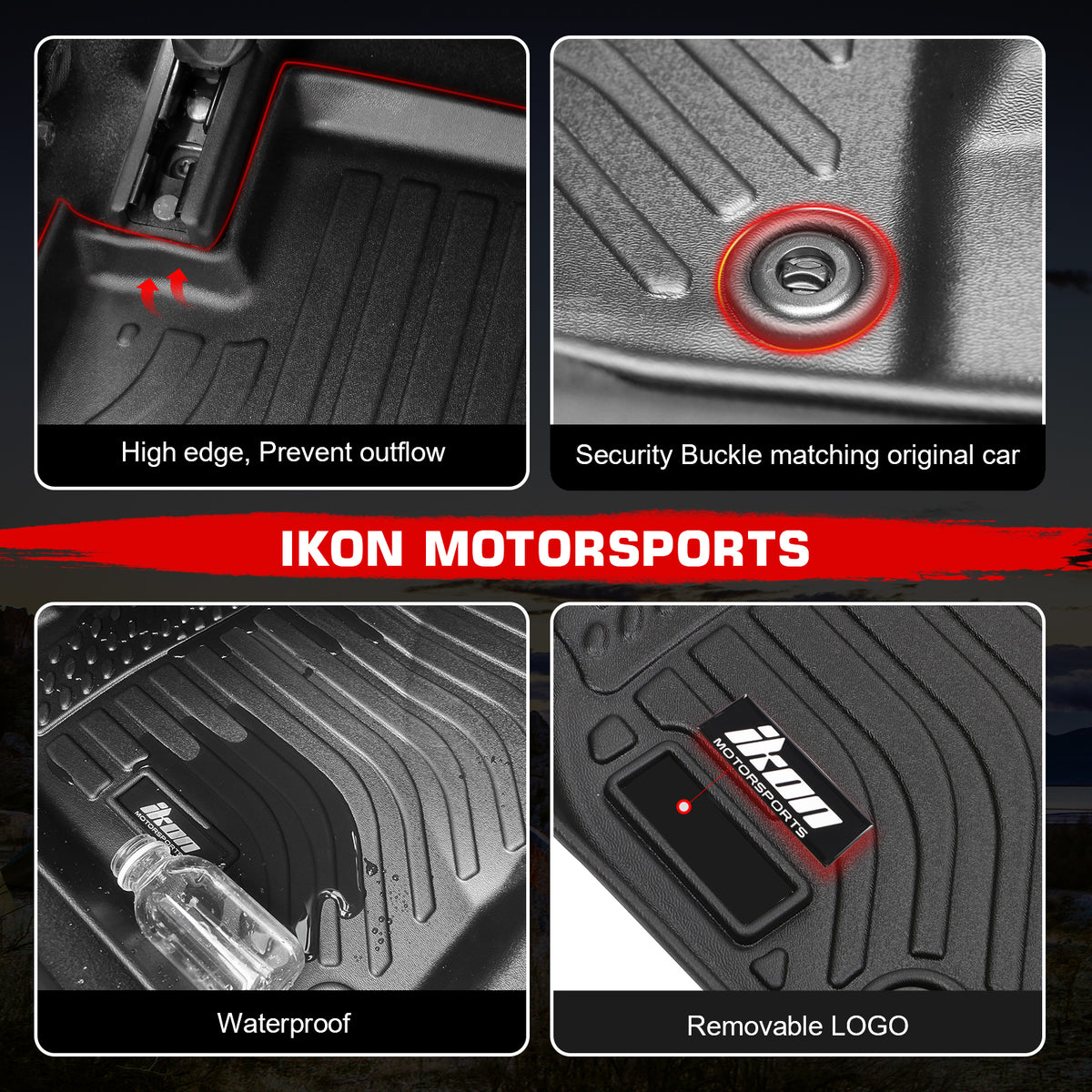 Fits 21-26 Jeep Grand Cherokee L 6-Passenger Heavy Duty Floor Mats Carpet TPE