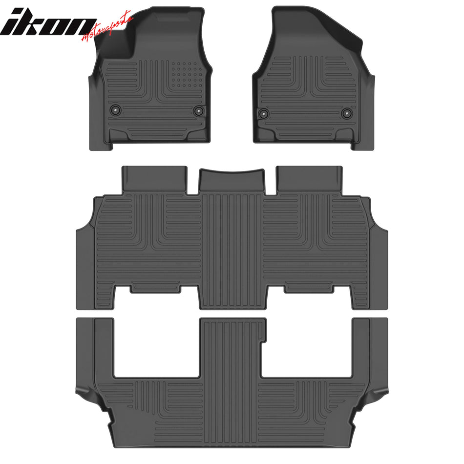 Floor Mats for Chrysler Pacifica Hybrid 2021-2025 All Weather Carpets Liner Guard TPE 4PCS Set