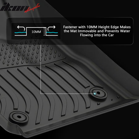 Fits 14-20 Chevrolet Impala TPE All Weather Waterproof 3D Floor Mats Carpets