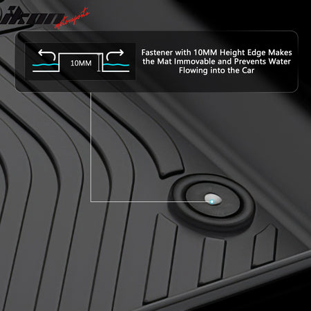 Fits 12-20 Chevrolet Sonic Floor Mats All Weather 3PCS Front 2nd Row Liners TPE