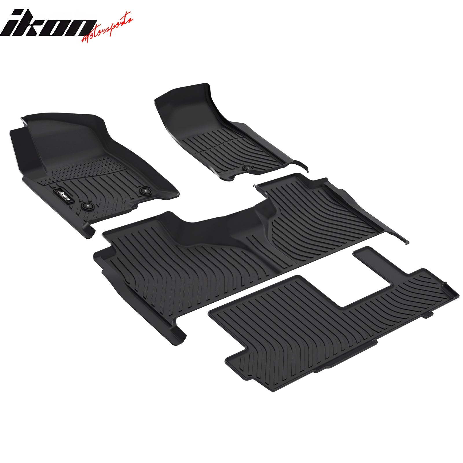 For 21-24 Chevy Suburban GMC Yukon XL 8-Seat Floor Mats 3D Molded TPE Guard 4PCS