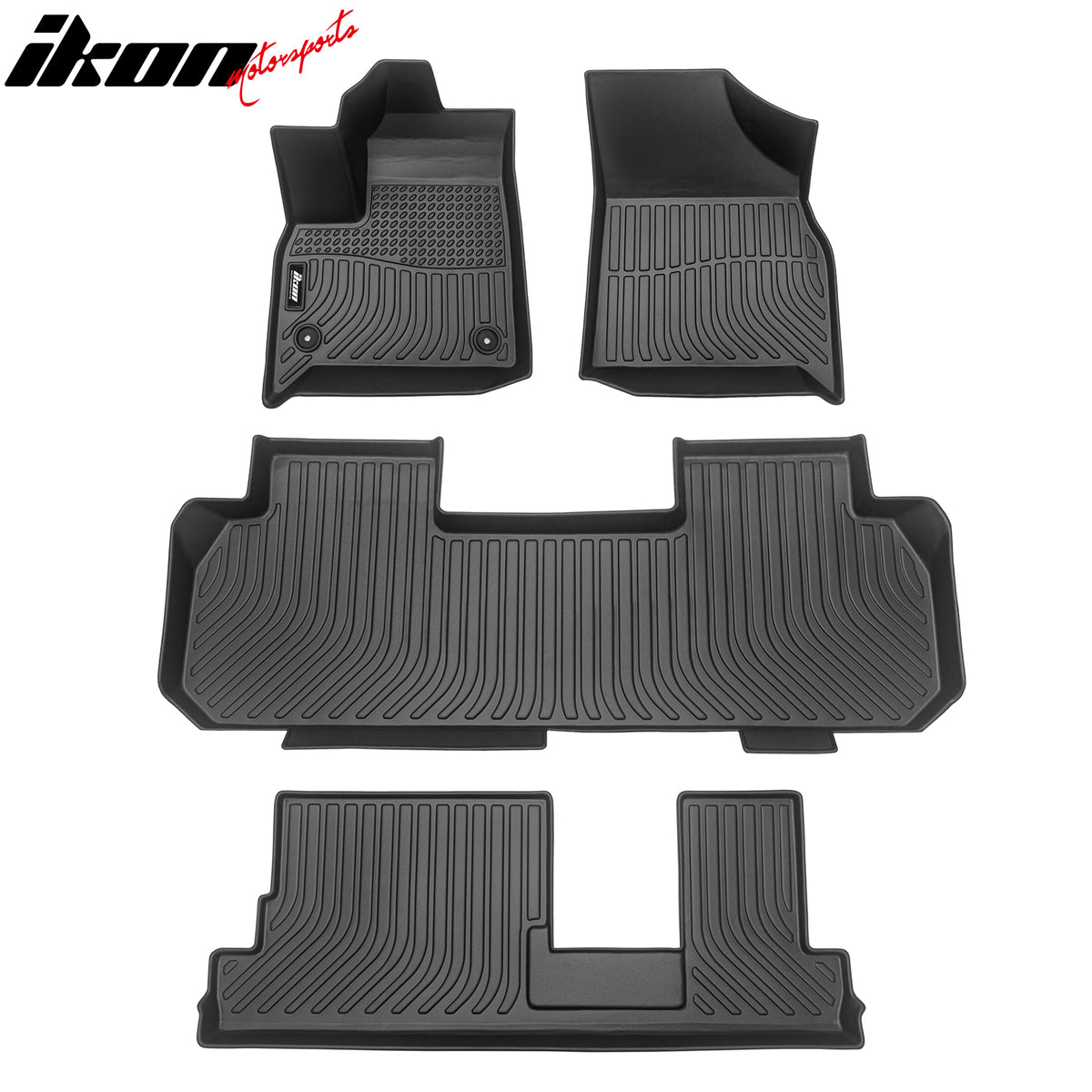 Fits 18-24 Chevy Traverse 8-Seat 3D Floor Mats All Weather Heavy Duty TPE Carpet