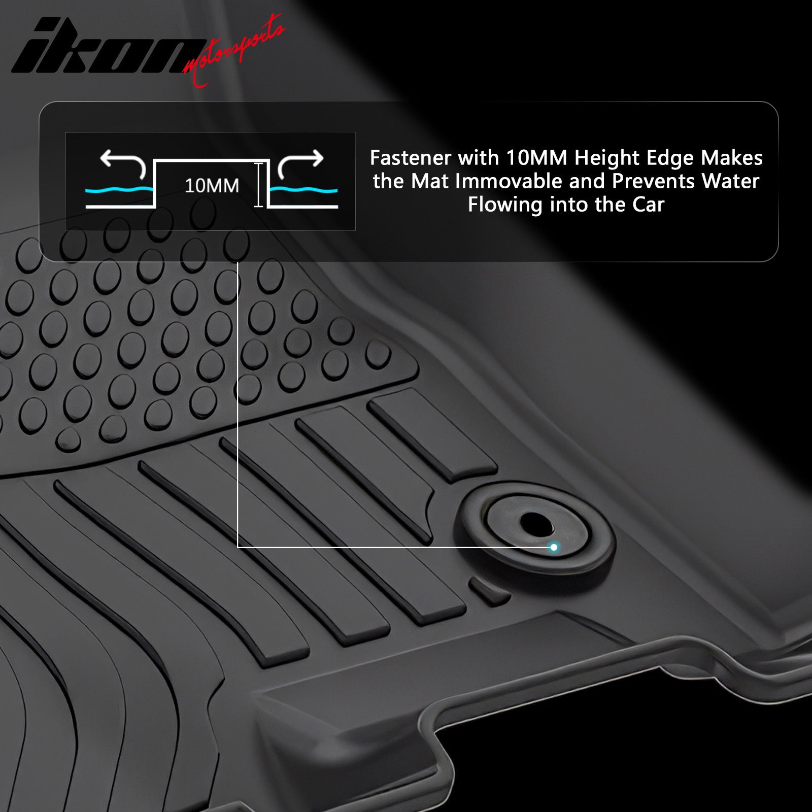 Fits 25-26 Ram 1500 Crew Cab W/Rear Under-Seat Storage TPE 3D Floor Mats Carpets