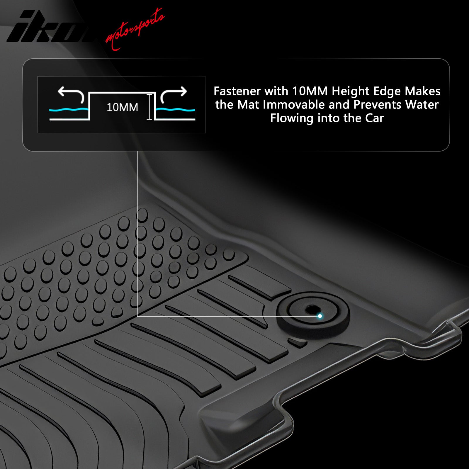 Fits 25-26 Ram 1500 Quad Cab TPE All Weather 3D Floor Mats Cargo Liner Carpets