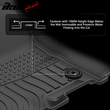 Fits 25-26 Ram 1500 Quad Cab TPE All Weather 3D Floor Mats Cargo Liner Carpets