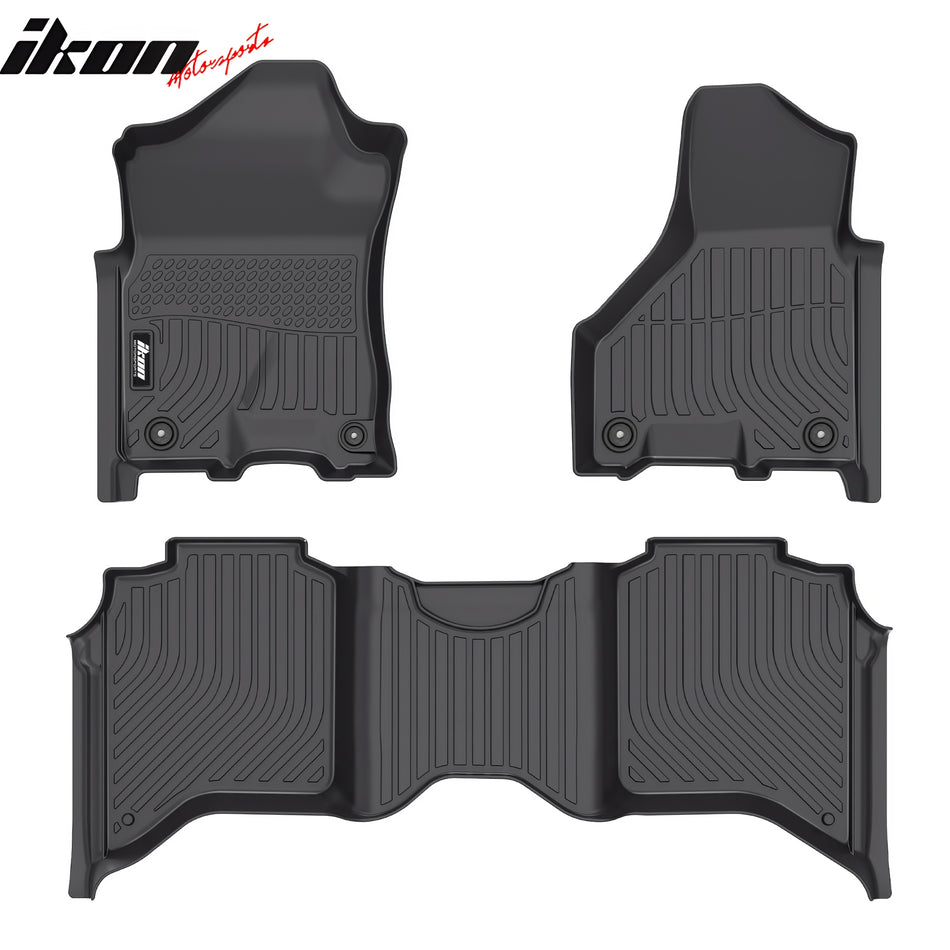 2019-2025 Ram 2500 3500 Crew Cab All Weather 3D Floor Mats Liners TPE