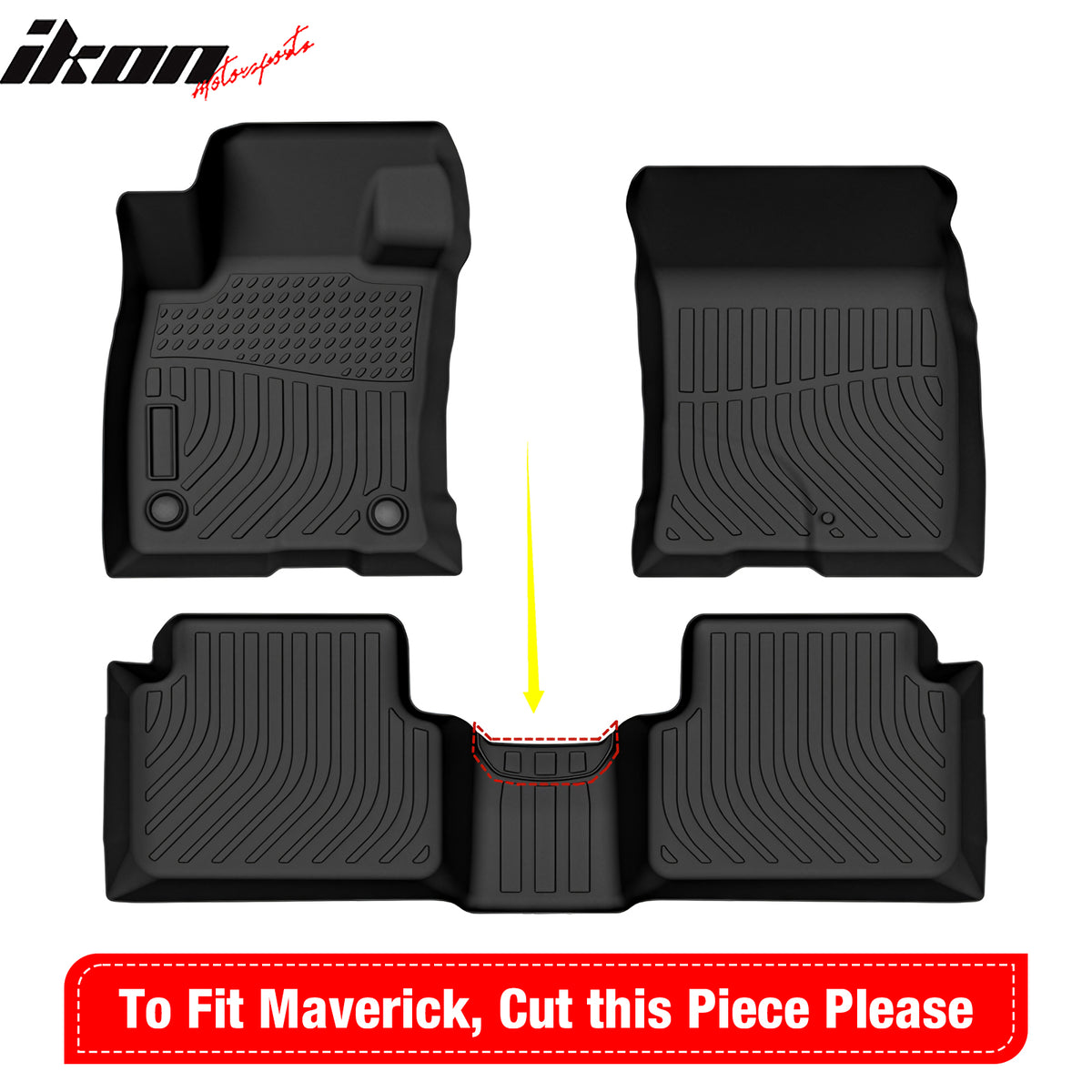 Fits 21-26 Ford Bronco Sport/22-26 Maverick All Weather Floor Mats TPE Carpets