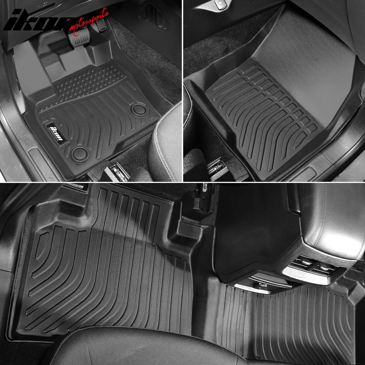 Fits 15-24 Ford Edge 5 Seats 3D Floor Mats 3PCS All Weather Carpet Liner - TPE