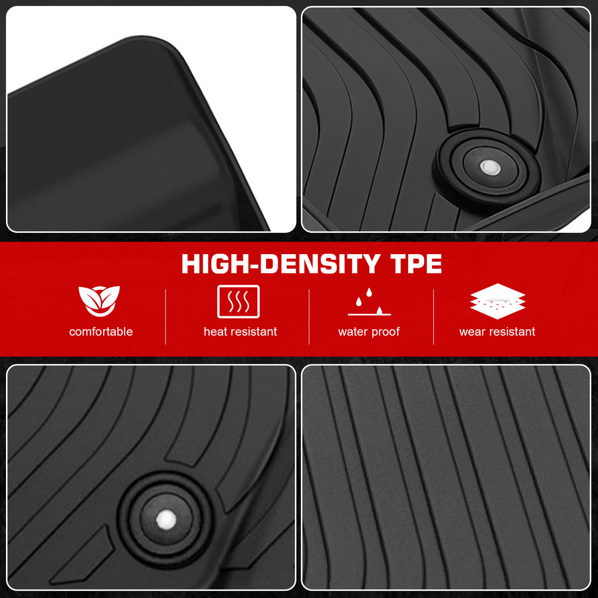 Fits 09-12 Ford Escape Mercury Mariner Mazda Tribute 3D Floor Mats Carpets 3PCS