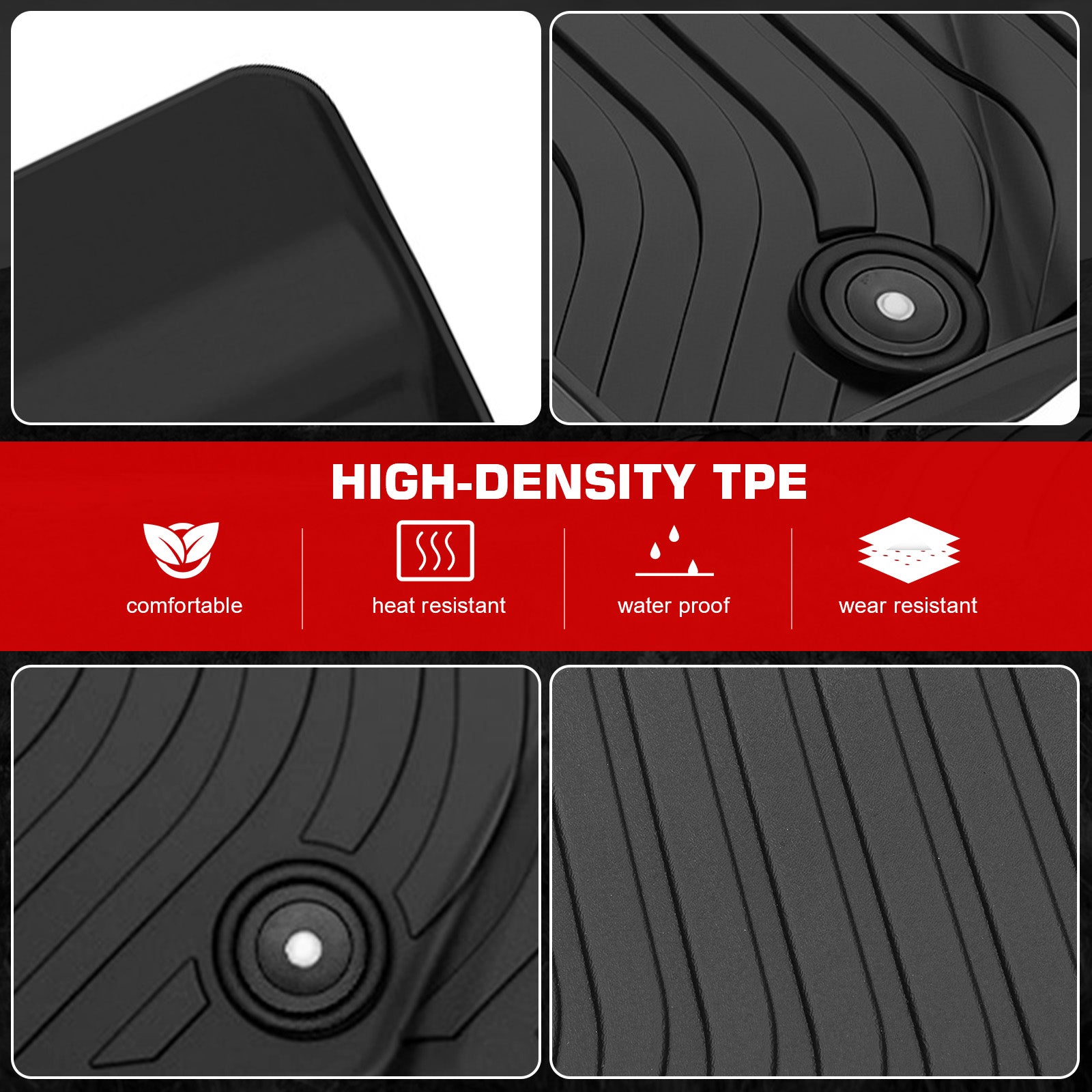 Fits 09-12 Ford Escape Mercury Mariner Mazda Tribute 3D Floor Mats Carpets 3PCS