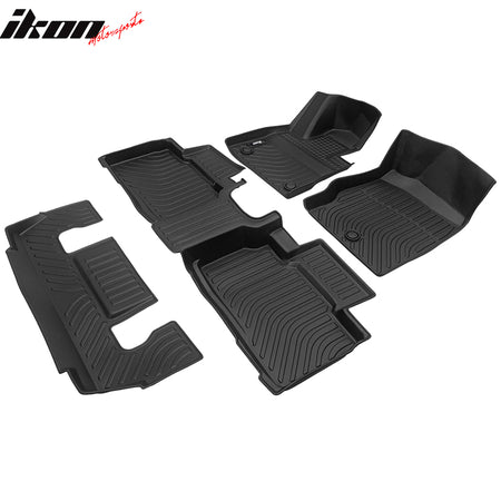 Fits 20-24 Ford Explorer 6 Seats 3D Molded Floor Mats Heavy Duty Liner TPE 4PCS