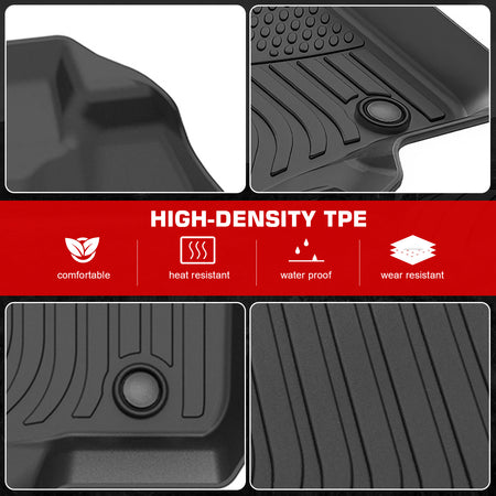 For 12-16 Ford F-250 F-350 F-450 F-550 Super Crew Cab 3D Floor Mats Carpets 3PCS