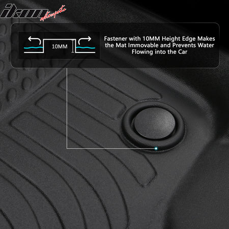 For 12-16 Ford F-250 F-350 F-450 F-550 Super Crew Cab 3D Floor Mats Carpets 3PCS