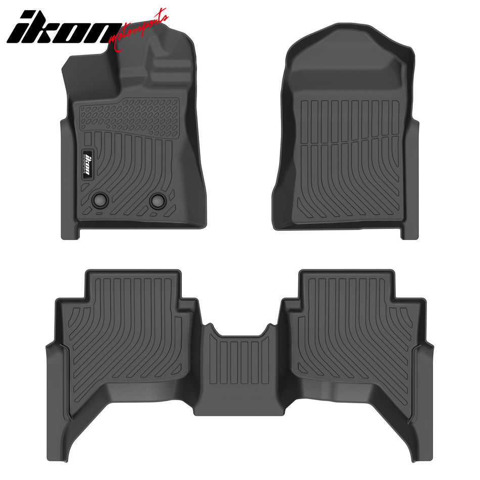2024-2026 Ford Ranger SuperCrew Cab 3D Floor Mats Cargo Liner TPE
