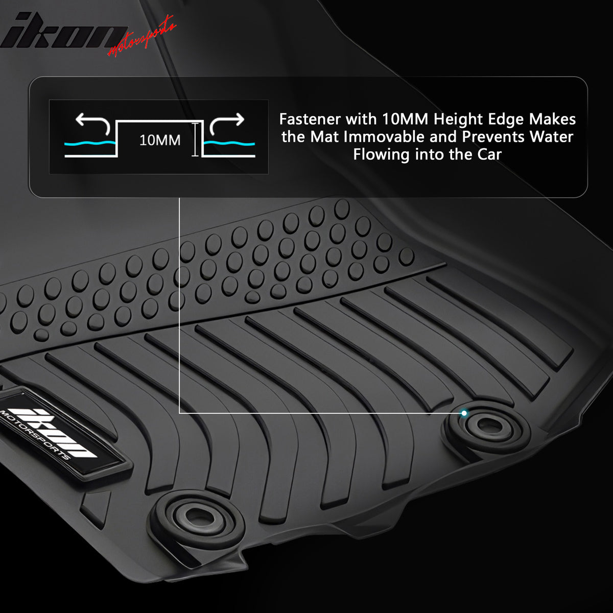 Fits 09-13 Honda Fit TPE All Weather Anti-Slip 3D Floor Mats Cargo Liner Carpets