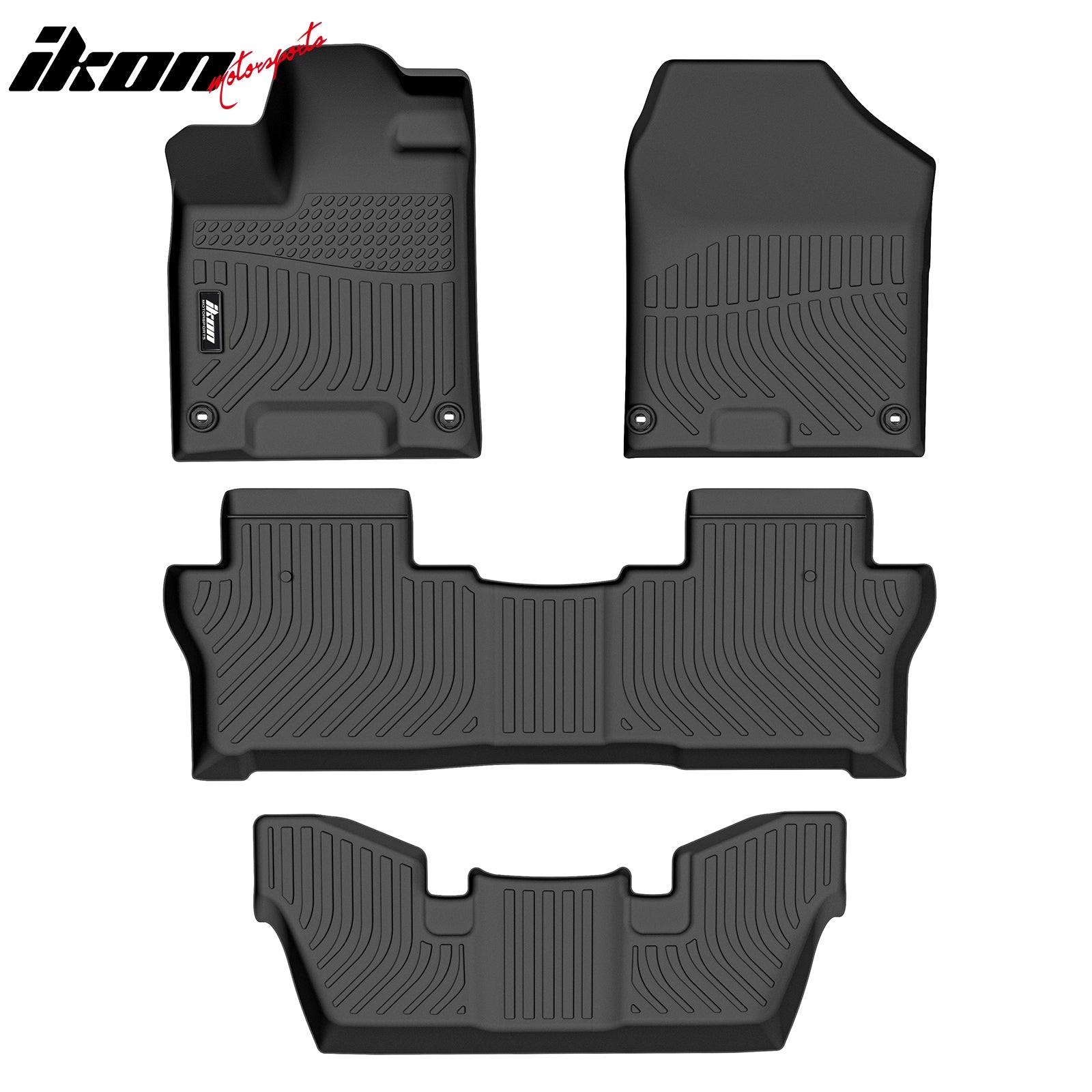 Ikon Motorsports 3d Tpe Floor Mats, Compatible With 2016-2023 Honda 