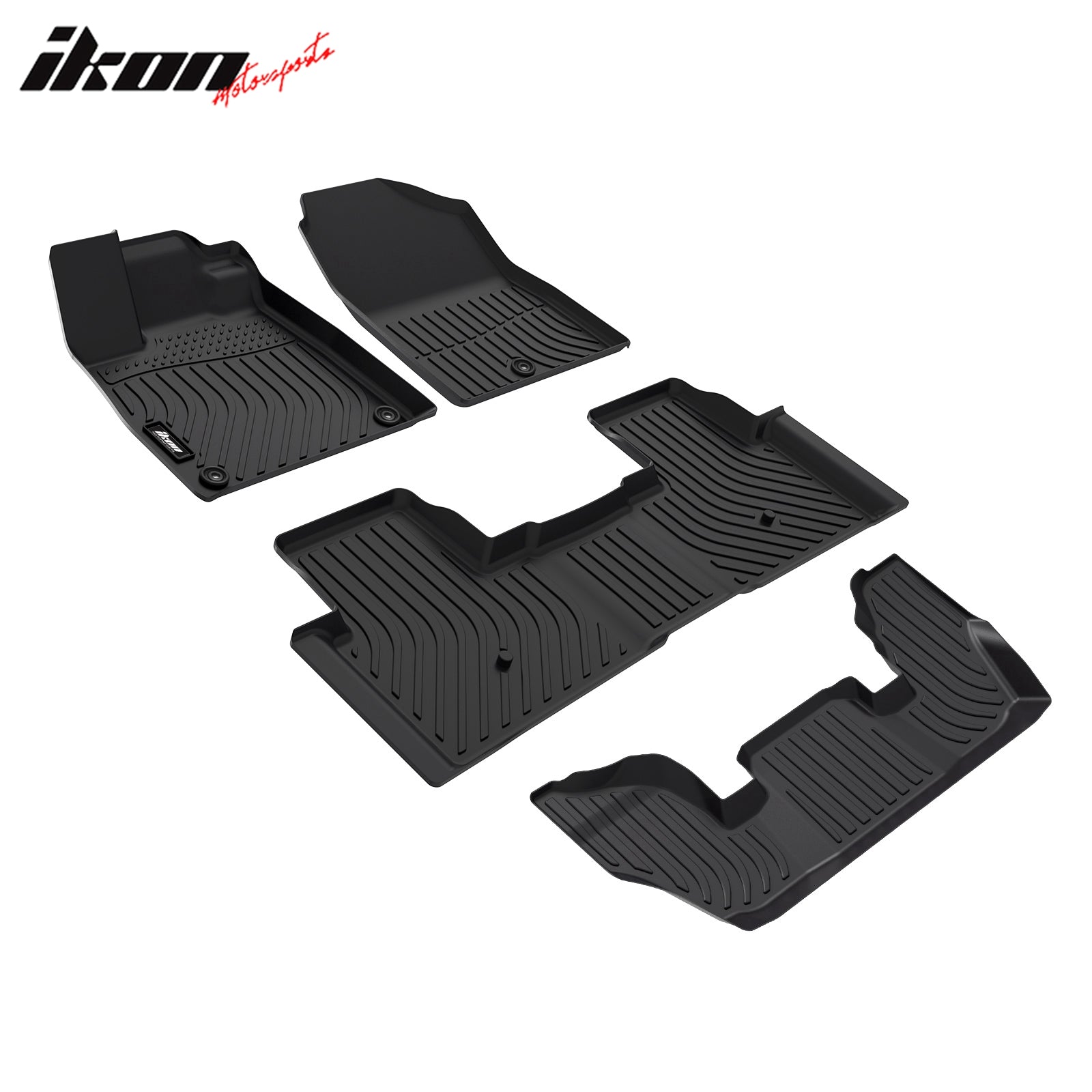 IKON MOTORSPORTS 3D TPE Floor Mats, Compatible with 2023-2024