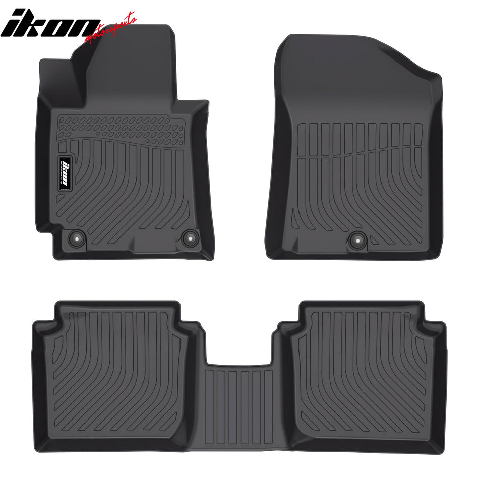 2011-2013 Hyundai Elantra Sedan 3D TPE All Weather Waterproof Anti-Slip Front Rear Driver Passenger Side Interior Floor Mats Cargo Liner Carpets