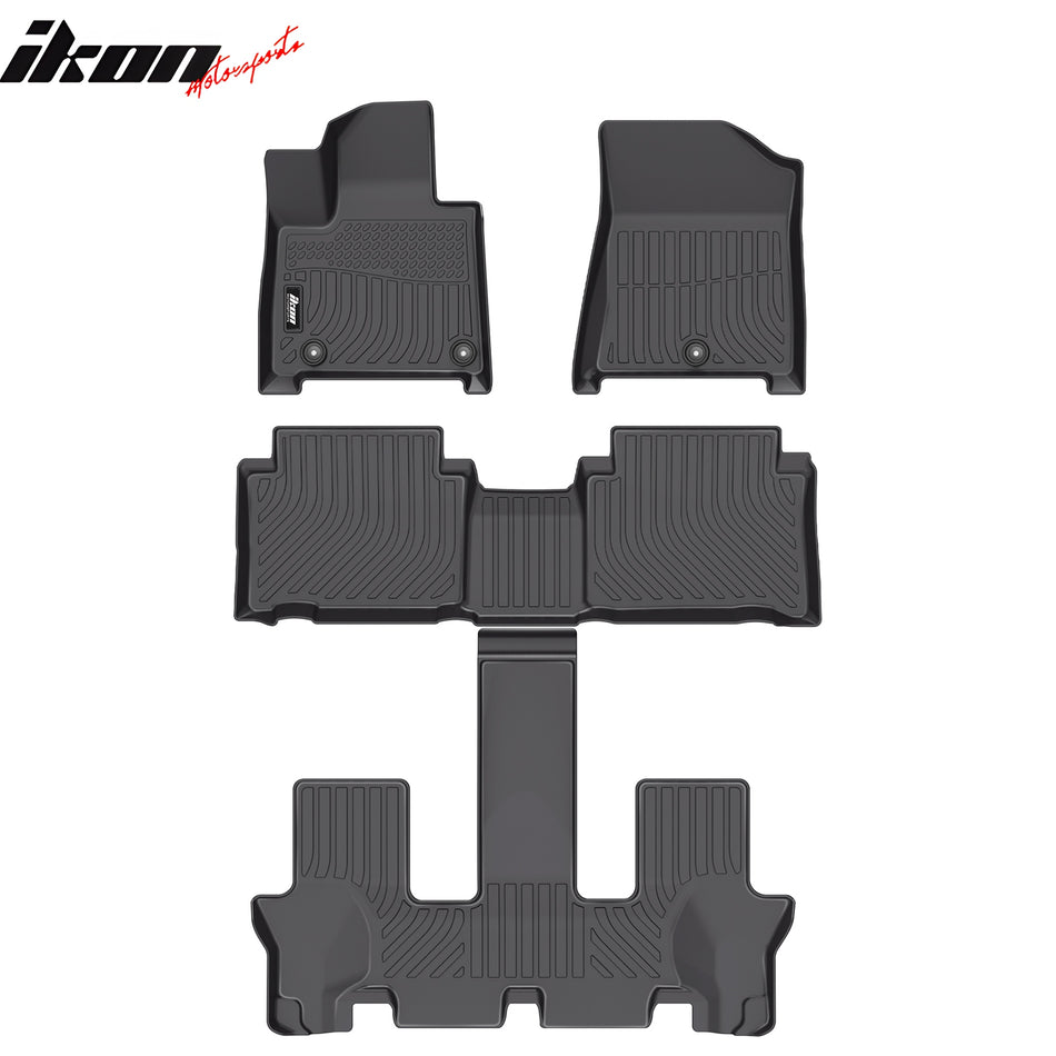 2024-2025 Hyundai Santa Fe Hybrid 3D Floor Mats All Weather Carpet TPE