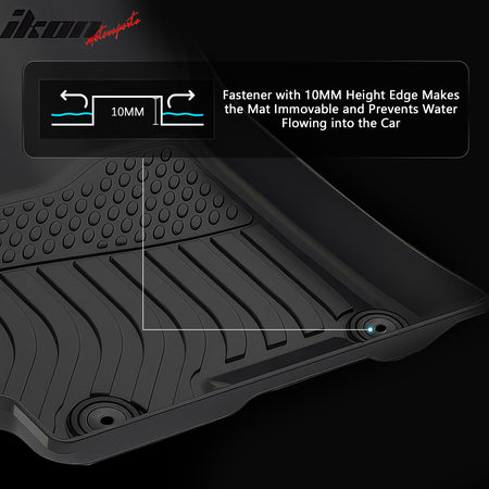 Fits 20-26 Hyundai Venue TPE All Weather 3D Floor Mats Cargo Liner Carpets